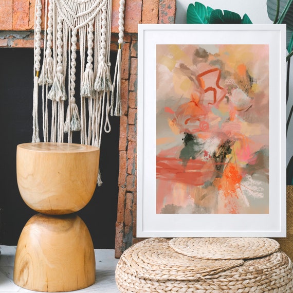 Original Abstract Art Painting Abstract Print Colorful Etsy