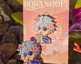 Gojo im Boba Shop! | Emaille Pin