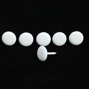 50 White upholstery nail / studs / tacks