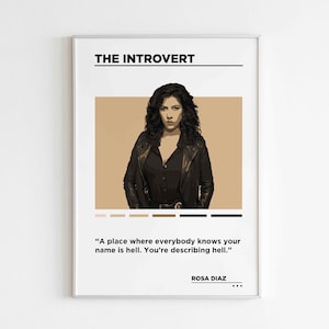 Rosa Diaz The Introvert Poster | Movie Print | Movie Wall Art | Movie Gifts | Movie Poster | Brooklyn 99 Poster | Brooklyn 99