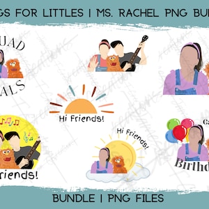 Ms. Rachel 7 PNG Bundle, Songs for Littles Bundle PNG, Digital Download, Ms. Rachel Sublimation, Trendy Png Designs, Toddler Pngs