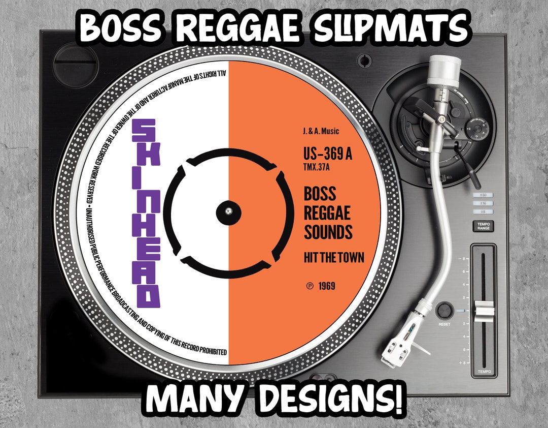 1960's Skinhead Reggae, Ska & Rocksteady Felt Turntable Slipmat, Record