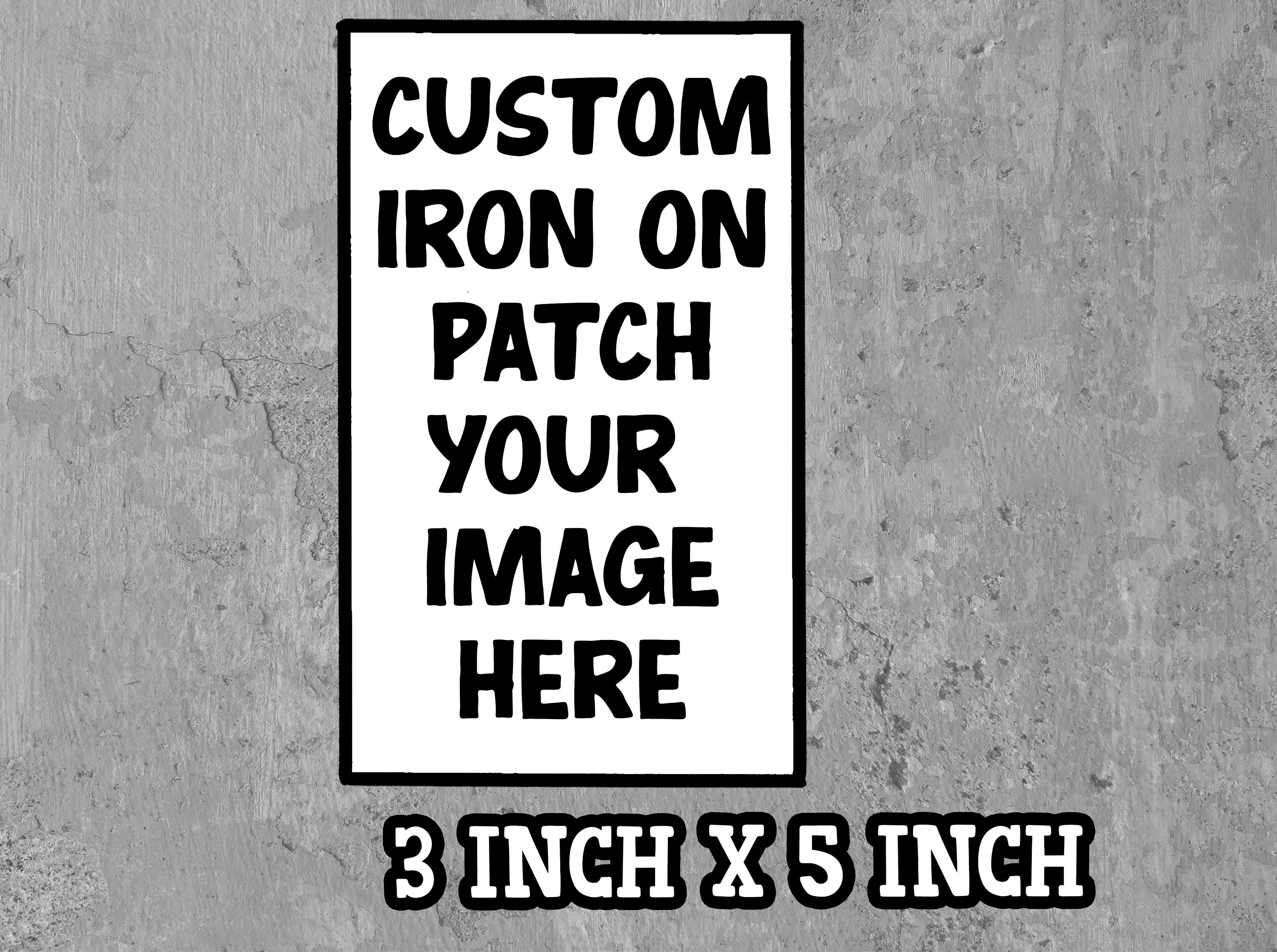 Custom Made to Order 3 Inch X 5 Inch Rectangular Iron on or Sew on