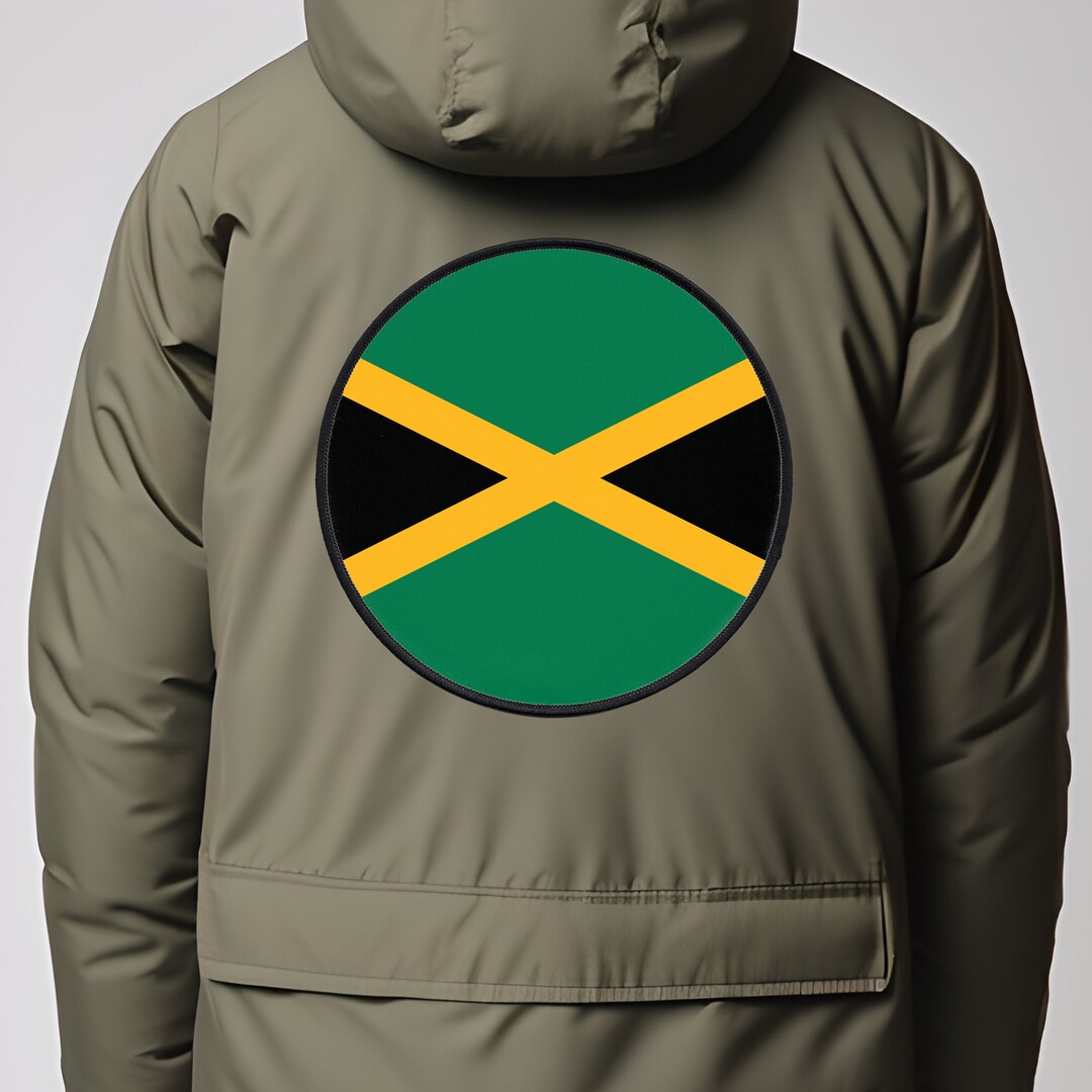 Large Jamaican Flag 10 Inch Iron or Sew on Backpatch for Coats Etsy