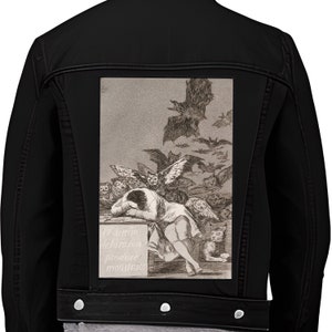 Francisco de Goya "The Sleep of Reason Produces Monsters" Painting Large Iron On Jacket Back Patch Backpatch Print