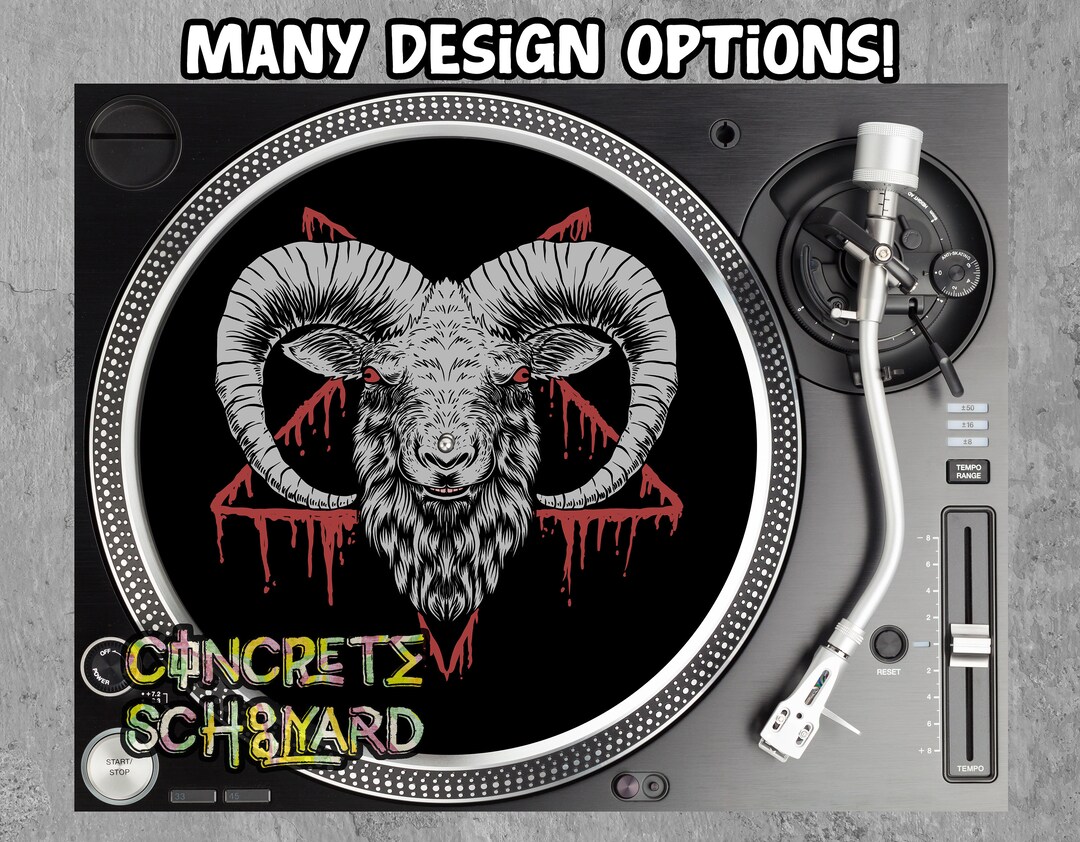 Gothic, Satanic & Demonic Themed Record Player Slipmat, High Quality
