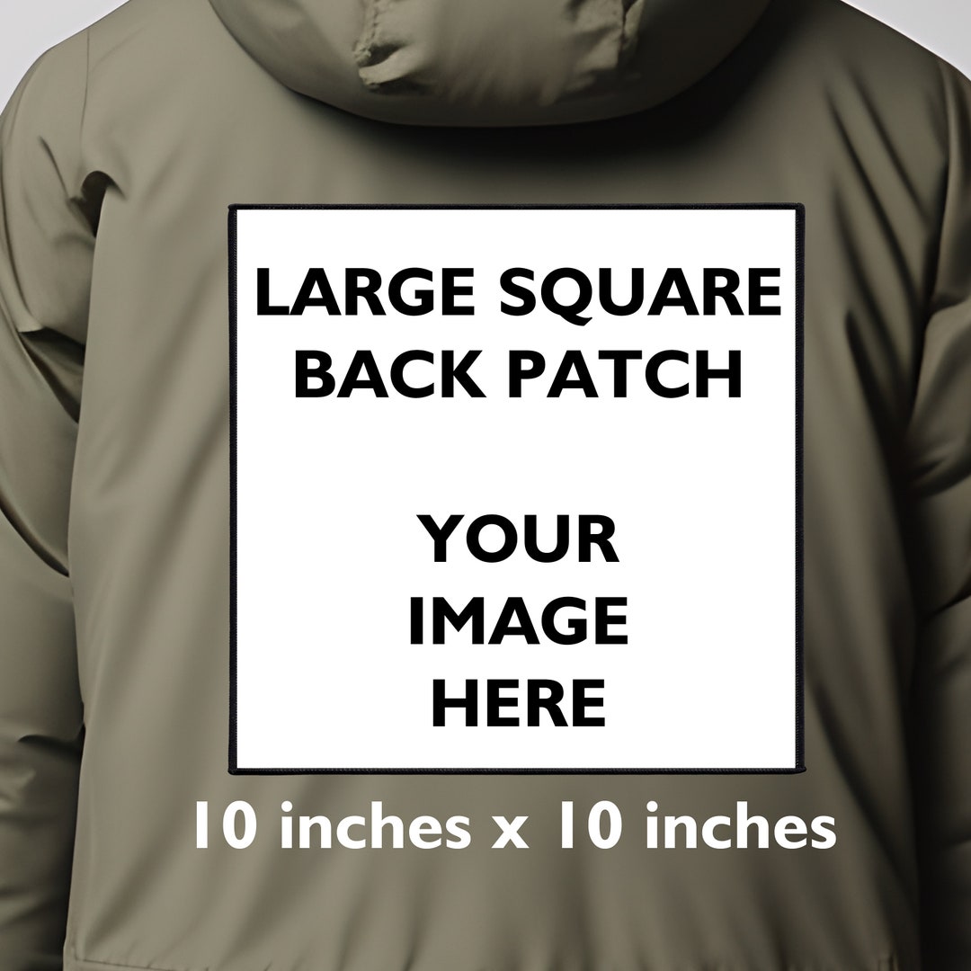 High Quality Custom Printed LARGE Iron or Sew on Back Patch, Made to Order  Backpatch for Jackets, Coats, Vests Made With Your Image/design 