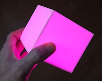 Lampe cube lumineuse multicolore, veilleuse boîte