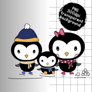 PNG for Sublimation cute penguins Clipart Cute illustration PNG winter kawaii Clipart nature snow jpeg digital print art mugs greeting cards