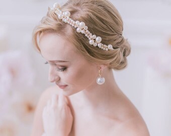 Doris Headpiece | Pearl Headpiece | Bridal Hair Comb | Wedding Hair Comb | Bridal Hair Piece | Pearl hair comb,