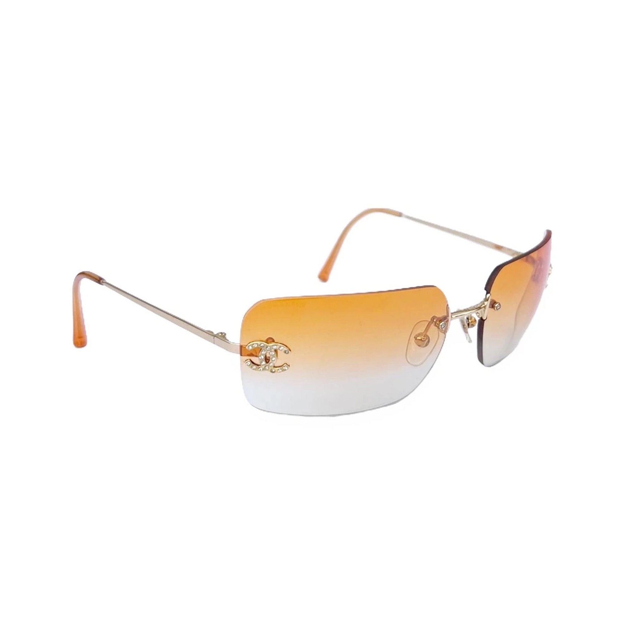 Chanel CC Logo Gold Brown Tinted Sunglasses 4017-D – Undothedone