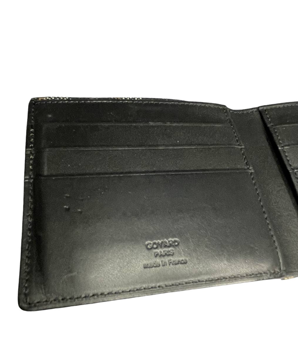 Goyard Victoire Men's Black Wallet YK Initials Custom