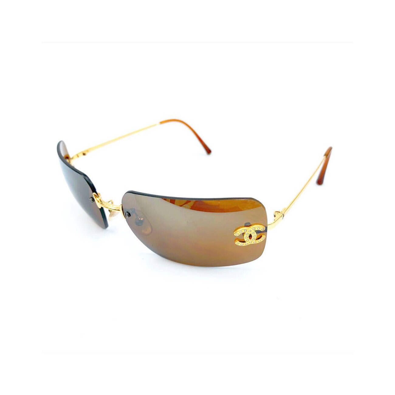 Only 87.50 usd for Chanel Shield Interlocking CC Logo Sunglasses