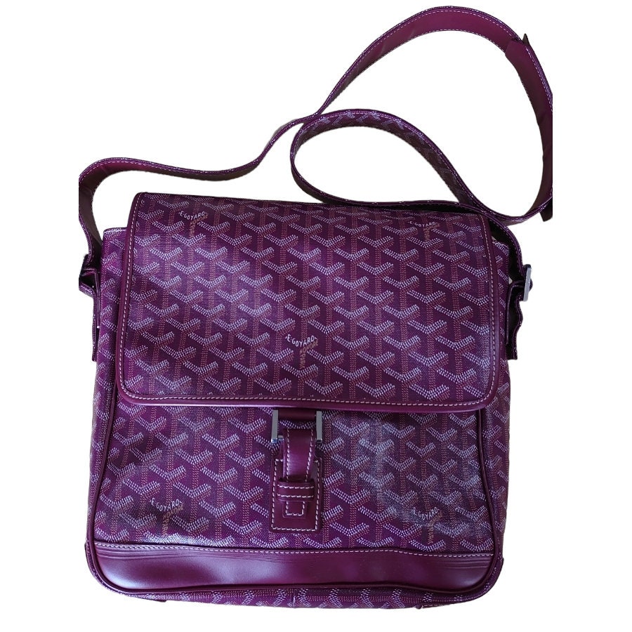 Purple Goyard Leather Canvas for Custom Furniture Fabric Sold by