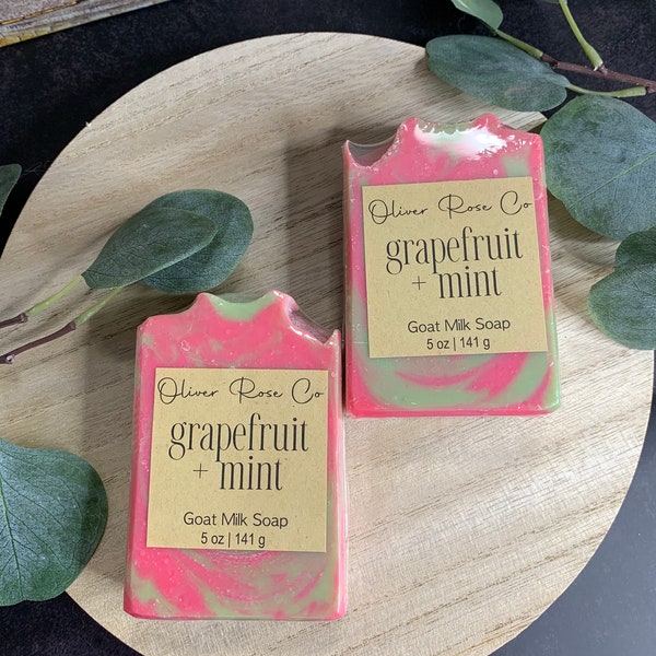 Goat Milk Soap | Handmade Soap | Goats Milk | Artisan Soap | Grapefruit & Mint | Grapefruit Mint Soap | Citrus Soap