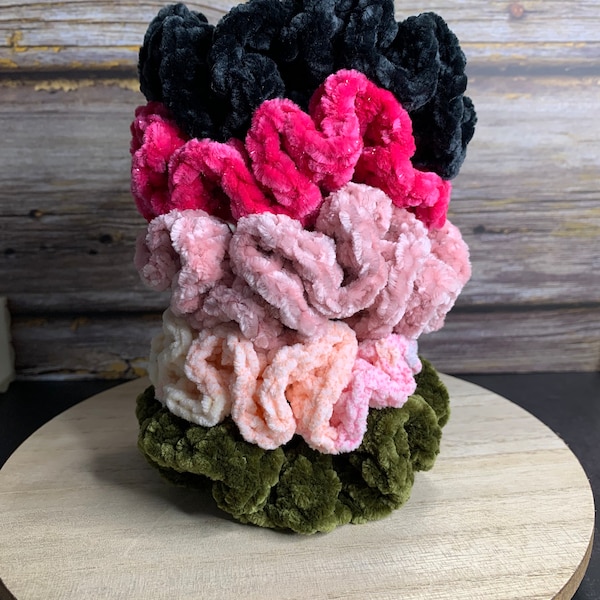 Haargummi | Samtgummi | gehäkeltes Scrunchie | handgemachtes Scrunchie | Geschenk für Teenager | Geschenk für Tochter | gehäkelt | handgefertigt