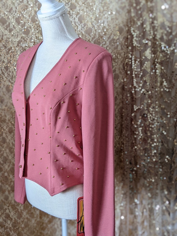 1980's gold beaded/studded cardigan