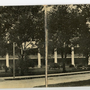 Cartão postal RPPC State University Baton Rouge Louisiana Panorama de Jasper Gray Ewing VG não utilizado