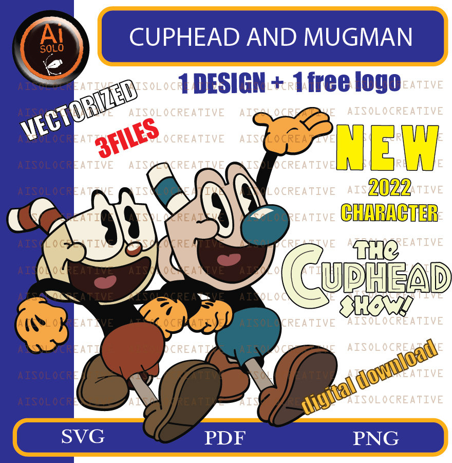 The Cuphead And Mugman Characters SVG, The Cuphead Show SVG