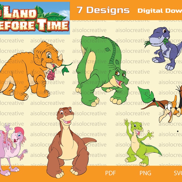 PREHISTORIC  Children's Animation/Cricut-Ready SVG Included