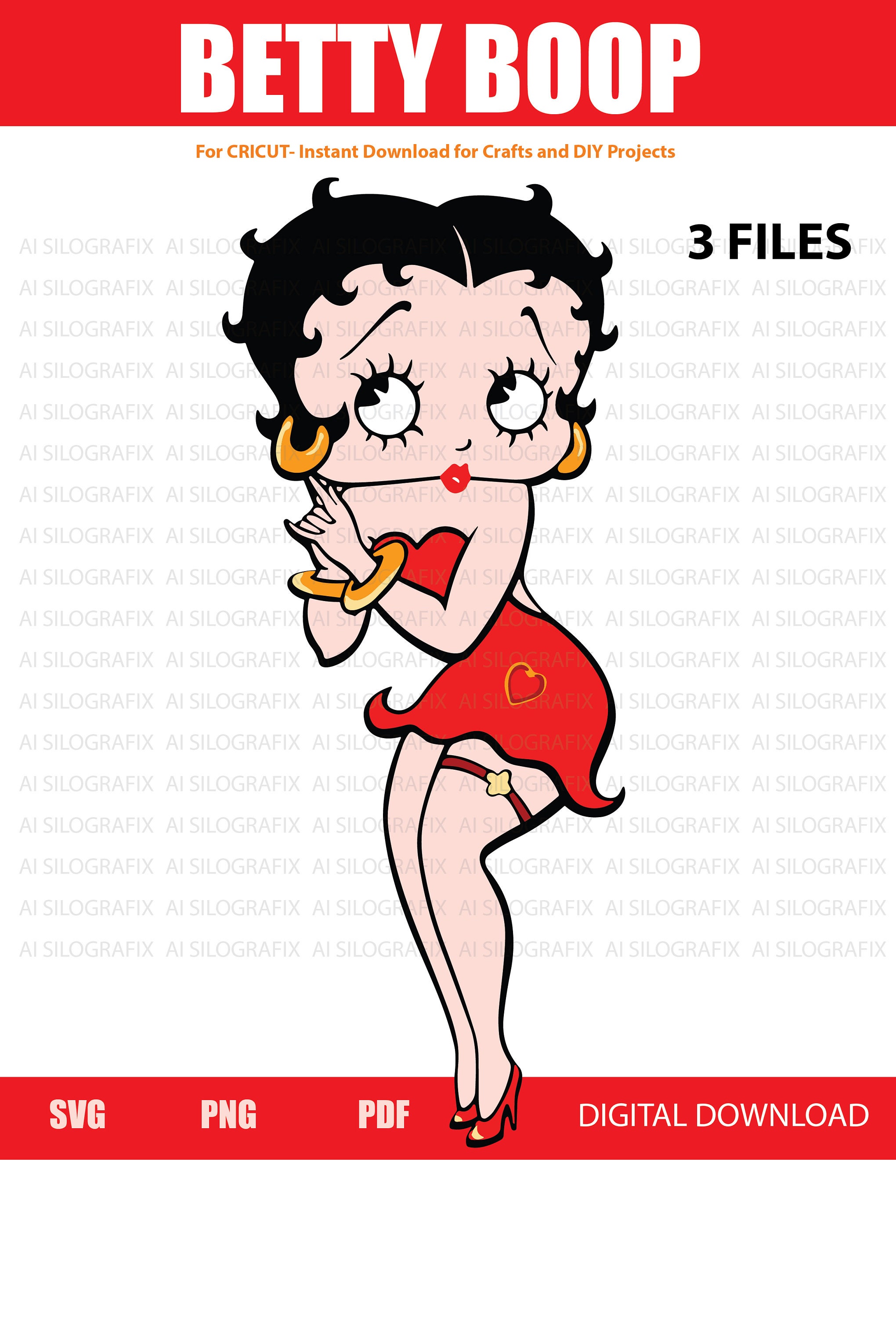 Boop Oop a Doop Betty Boop, Ready for Cricut, Clip Art, Svg, Png, Pdf ...