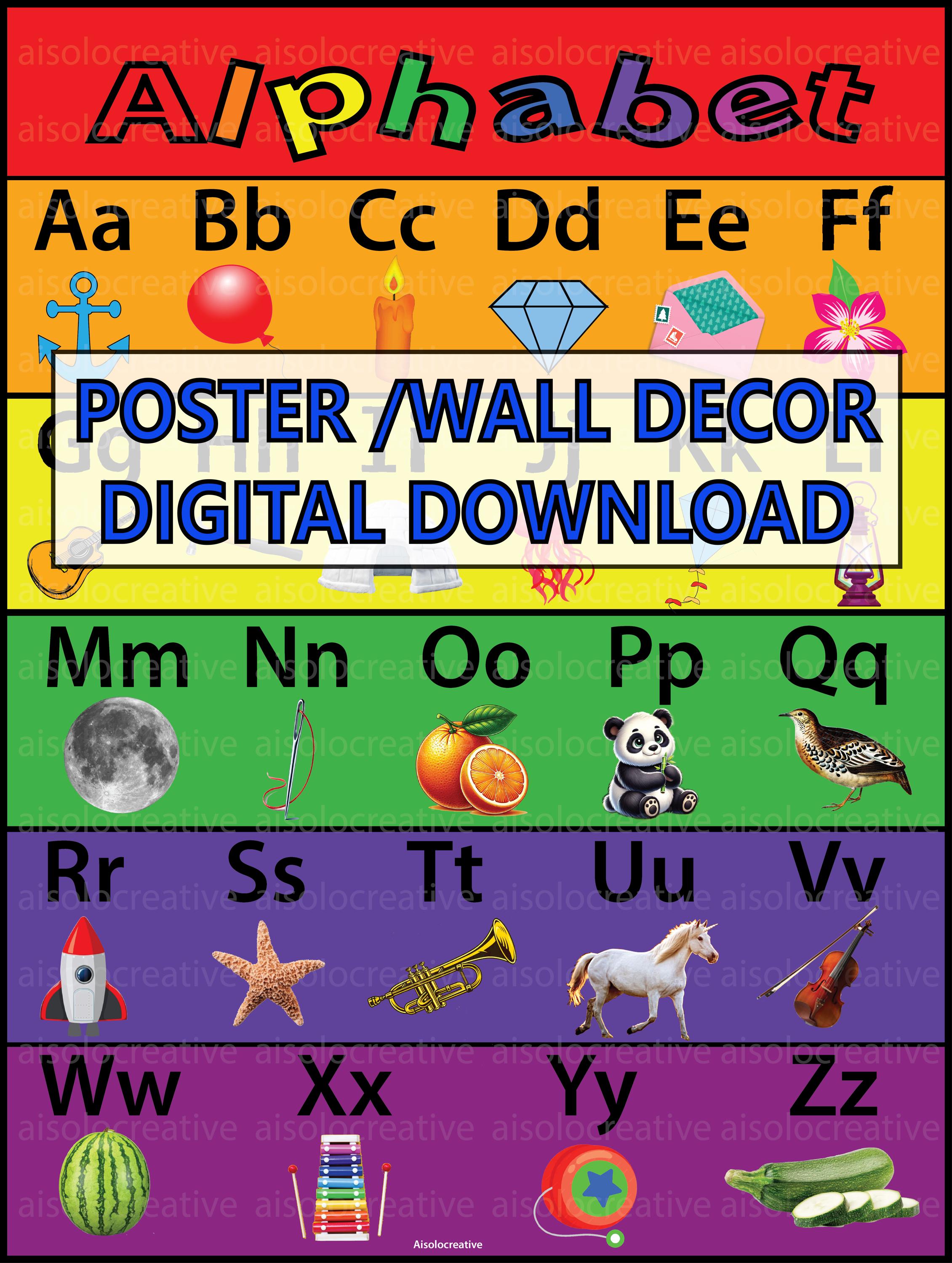 A to Z Alphabet Adventure: Digital Classroom Poster - Etsy