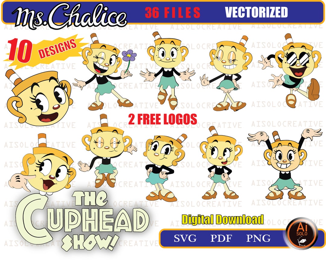 The Cuphead Show! Ms. Chalice T-Shirt - BLUE