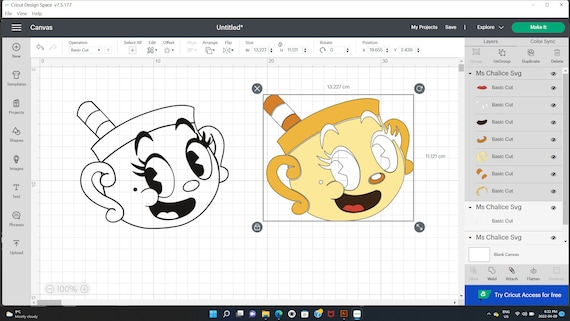 2022 THE Devil on Cuphead Show Cricut. Cartoon Svgpngpdf 