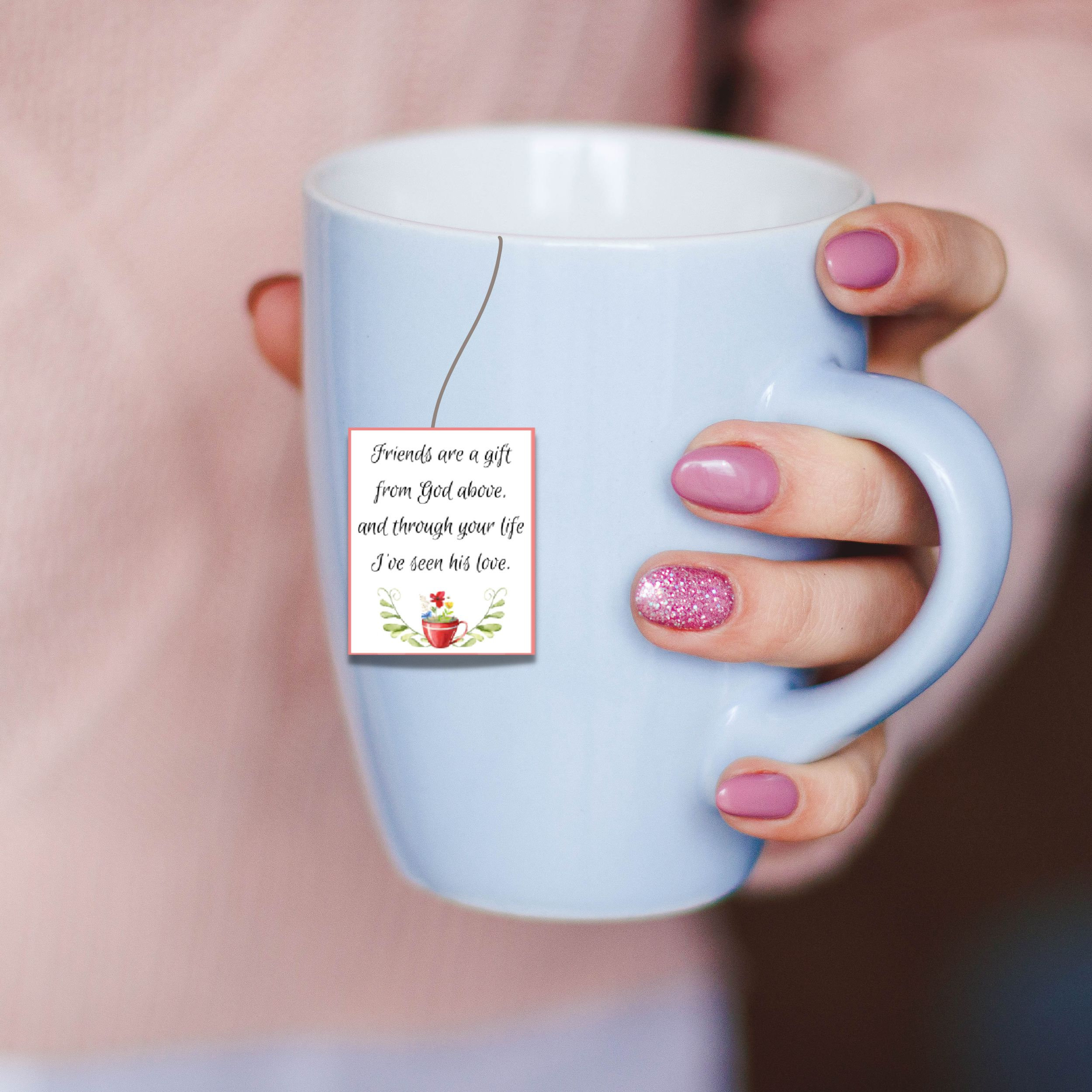 Printable Tea Bag Envelope Tea Bag Wrapper Tea Lover Gift Teabag Holder ...