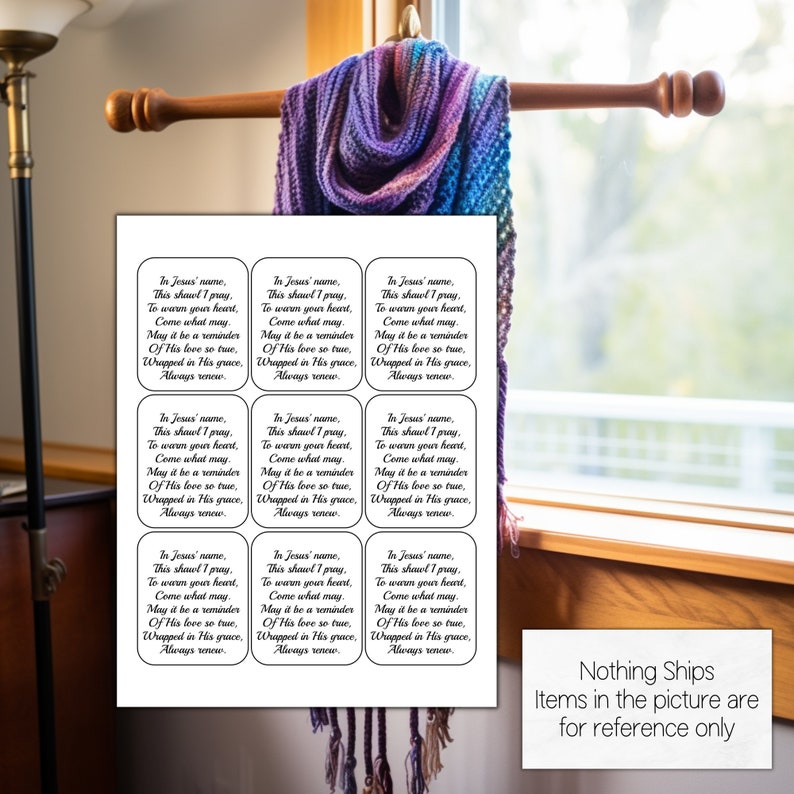 Prayer Shawl Poem Tag, Prayer Shawl Poem, Tags for Crochet, Tags for Knitting, Prayer Tags - Etsy