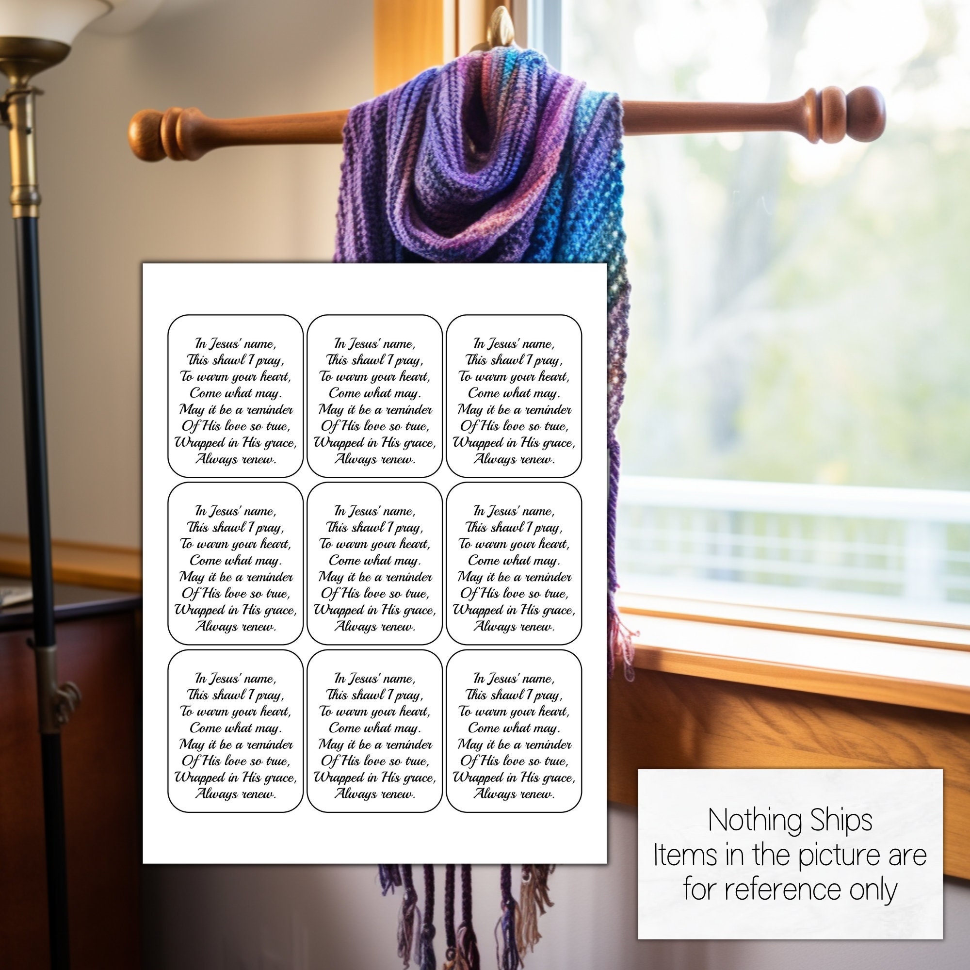 Prayer Shawl Poem Tag, Prayer Shawl Poem, Tags for Crochet, Tags