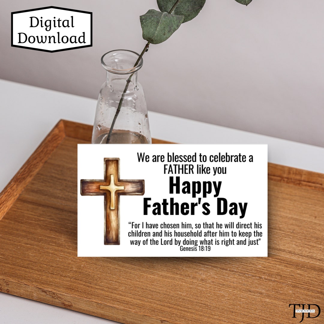 Church Happy Father's Day Tag, Dad Presents Card, Church Gift ...