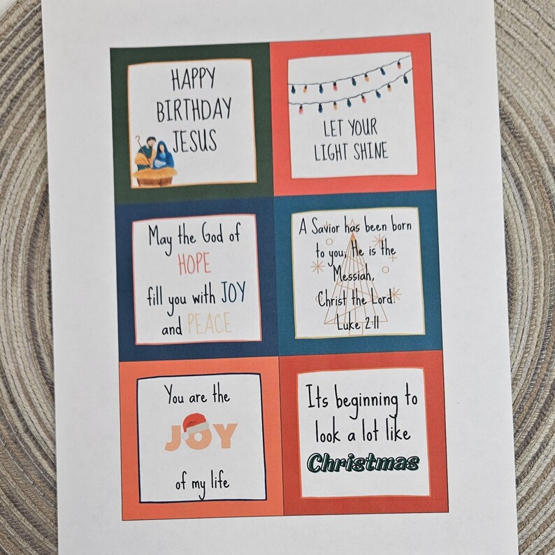Christmas Printable Lunchbox Notes for Kids Inspiring Notes - Etsy