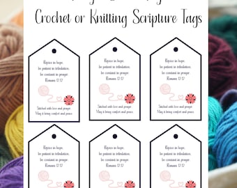 Prayer Shawl Scripture Tag | Prayer BlanketTags | Tags For Crochet | Tags For Knitting | Scripture Tag | Prayer Tags