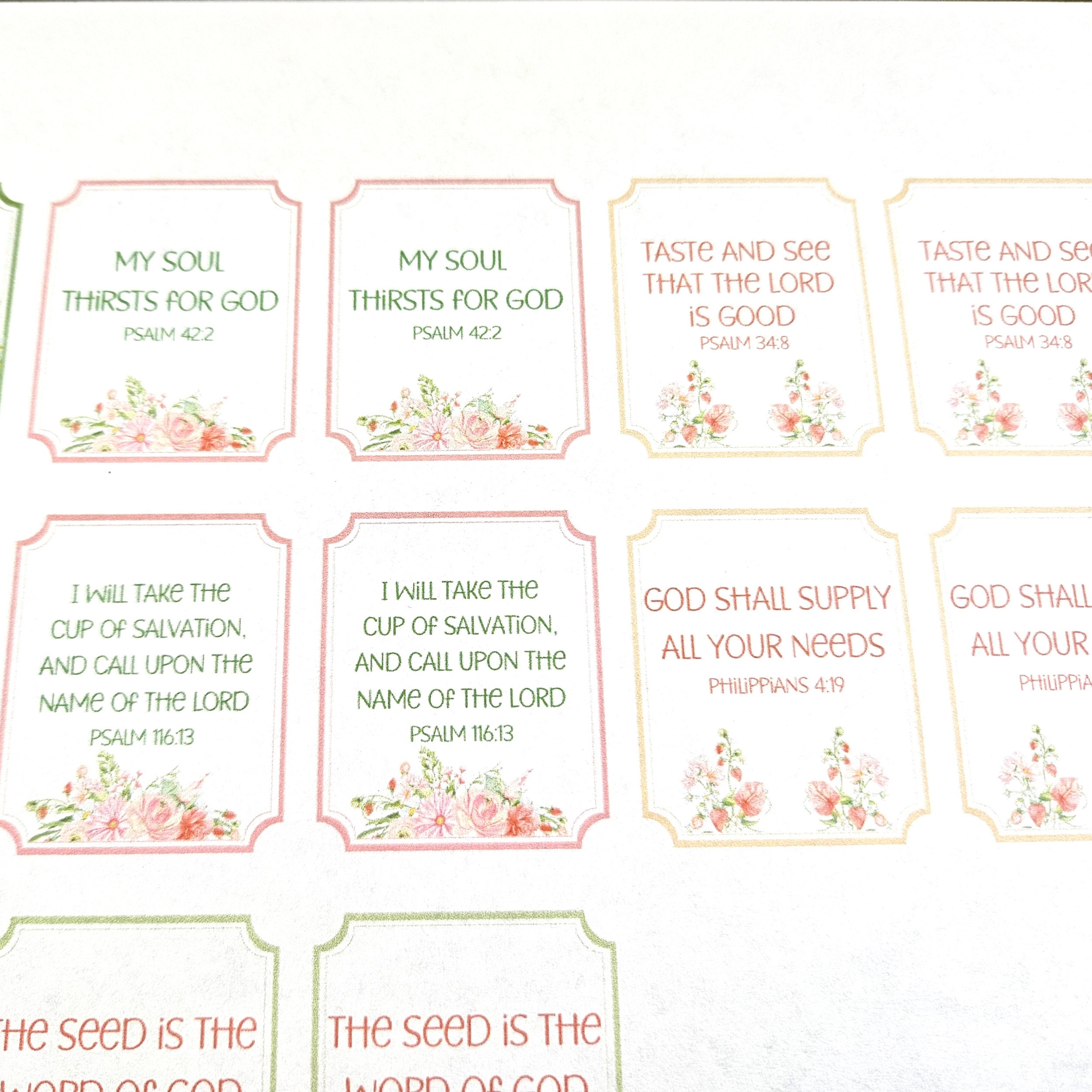 Scripture Tea Tags Printable Tea Tags Scripture Gift Tags - Etsy
