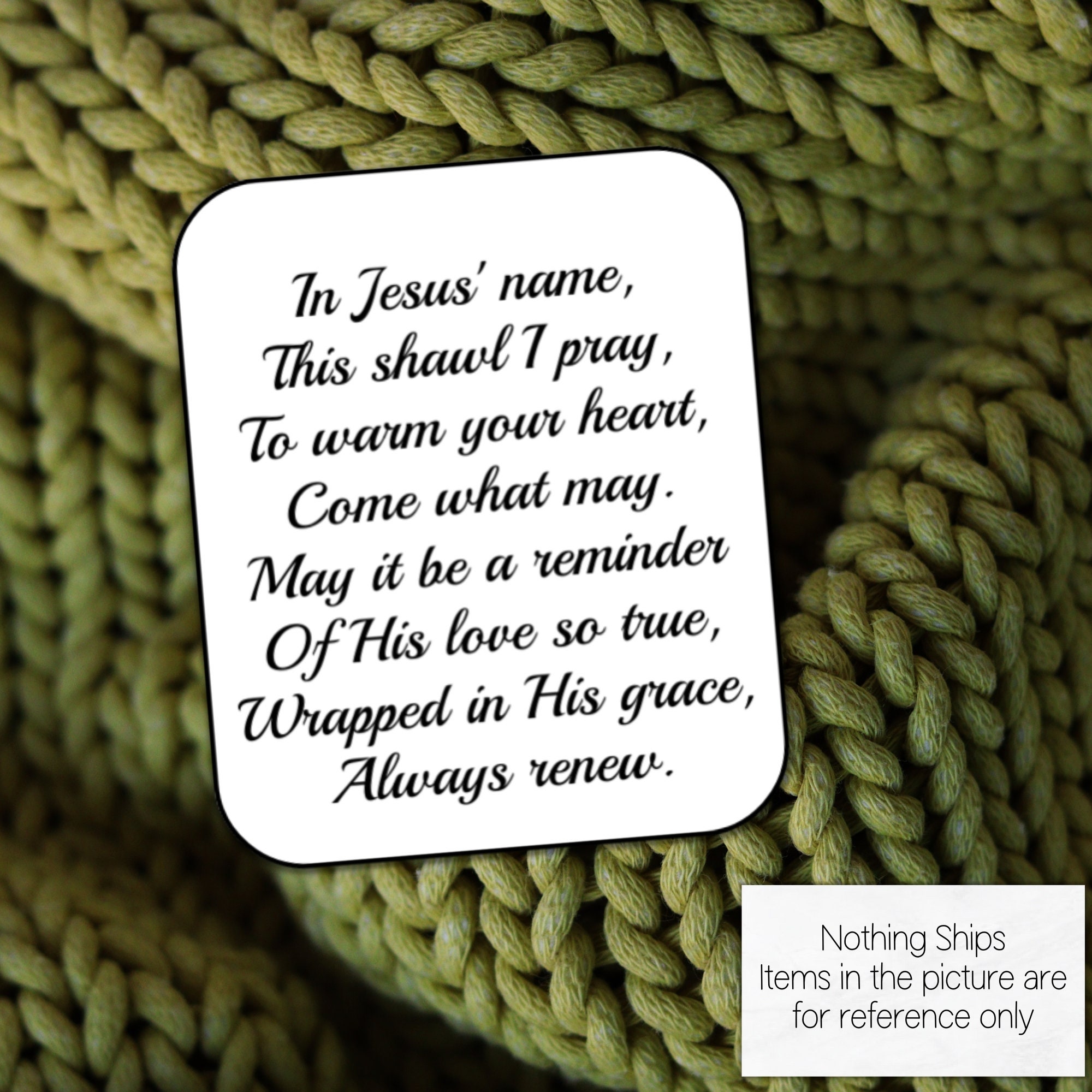 poem tags for prayer shawls to gift - etsy