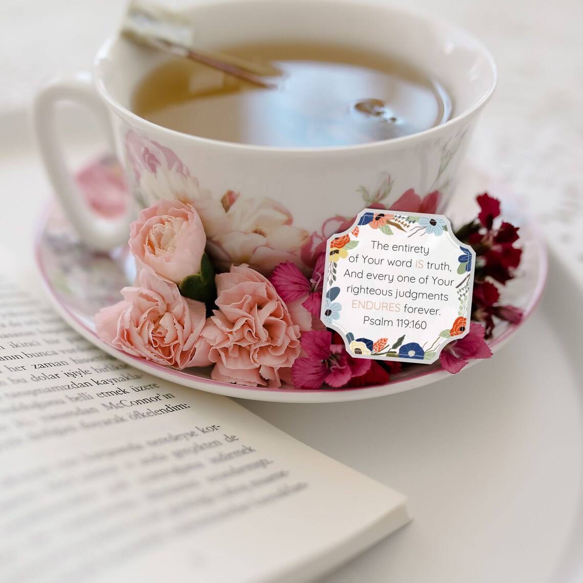 Scripture Tea Bag Tags Printable Tea Bag Tags Scripture Verse Tags Tea