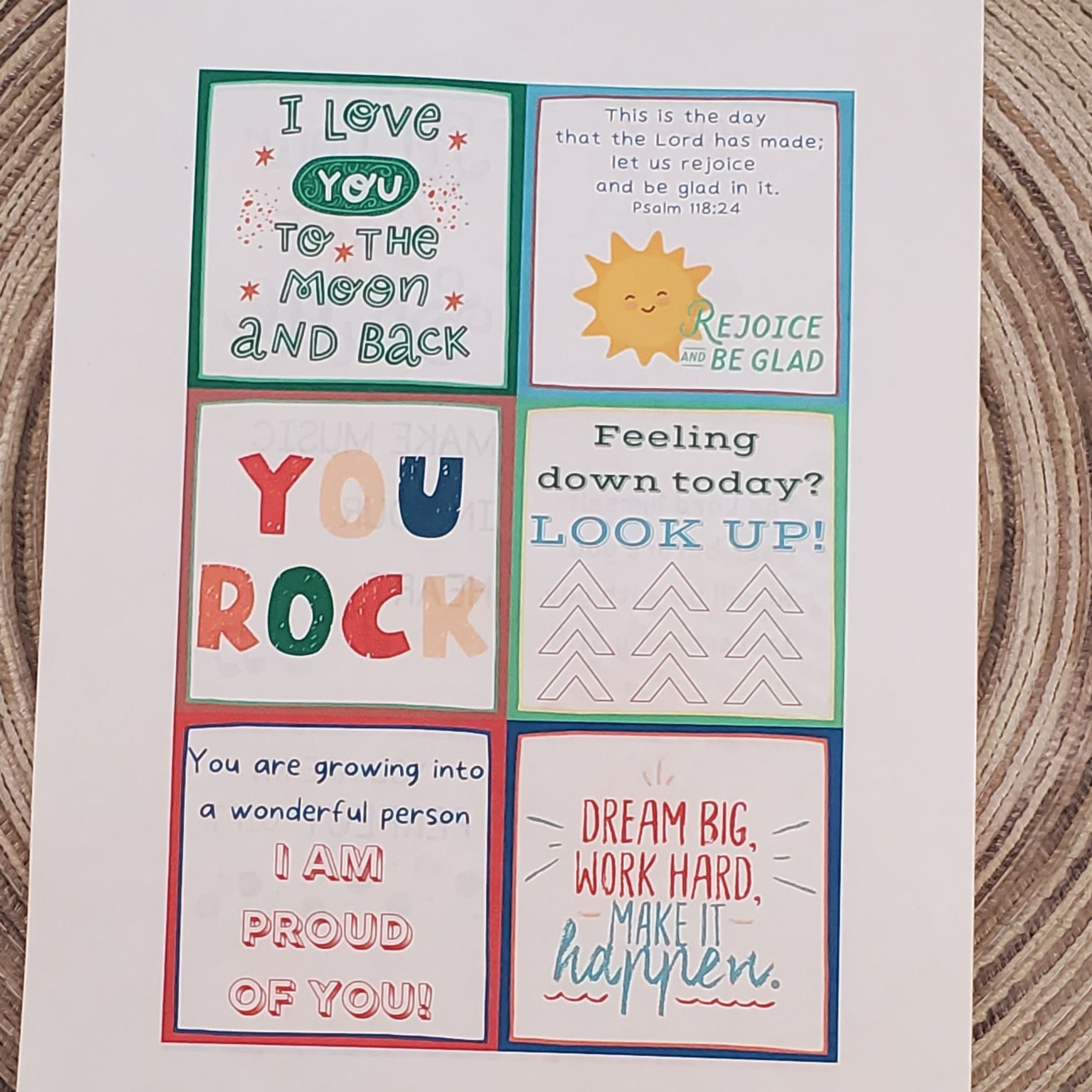 Christian Printable Lunchbox Notes for Kids Inspiring Notes - Etsy