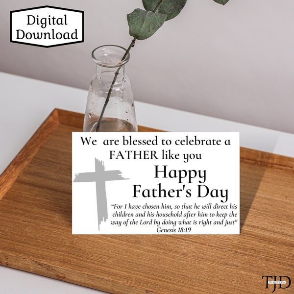 Father's Day Church Cards Dad Gift Bag Cards Tags Christian Dad Appreciation Cards Grandfather Cards Printable