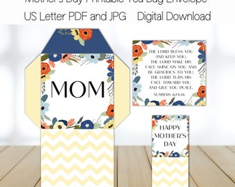 Mother's Day Tea Bag Envelope Tea Bag Wrapper Tea Bag Pouch Scripture Tea Bag Wrapper Mom Grammy Grandma Tea Lover
