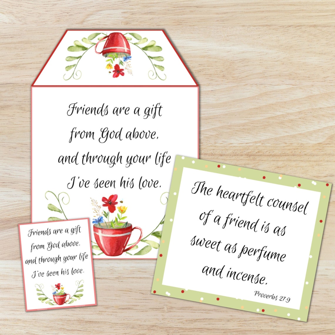 Printable Tea Bag Envelope Tea Bag Wrapper Tea Lover Gift Teabag Holder ...