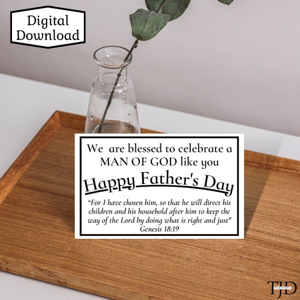 Father's Day Church Cards Dad Gift Bag Cards Tags Christian Dad Appreciation Cards Grandfather Cards Printable