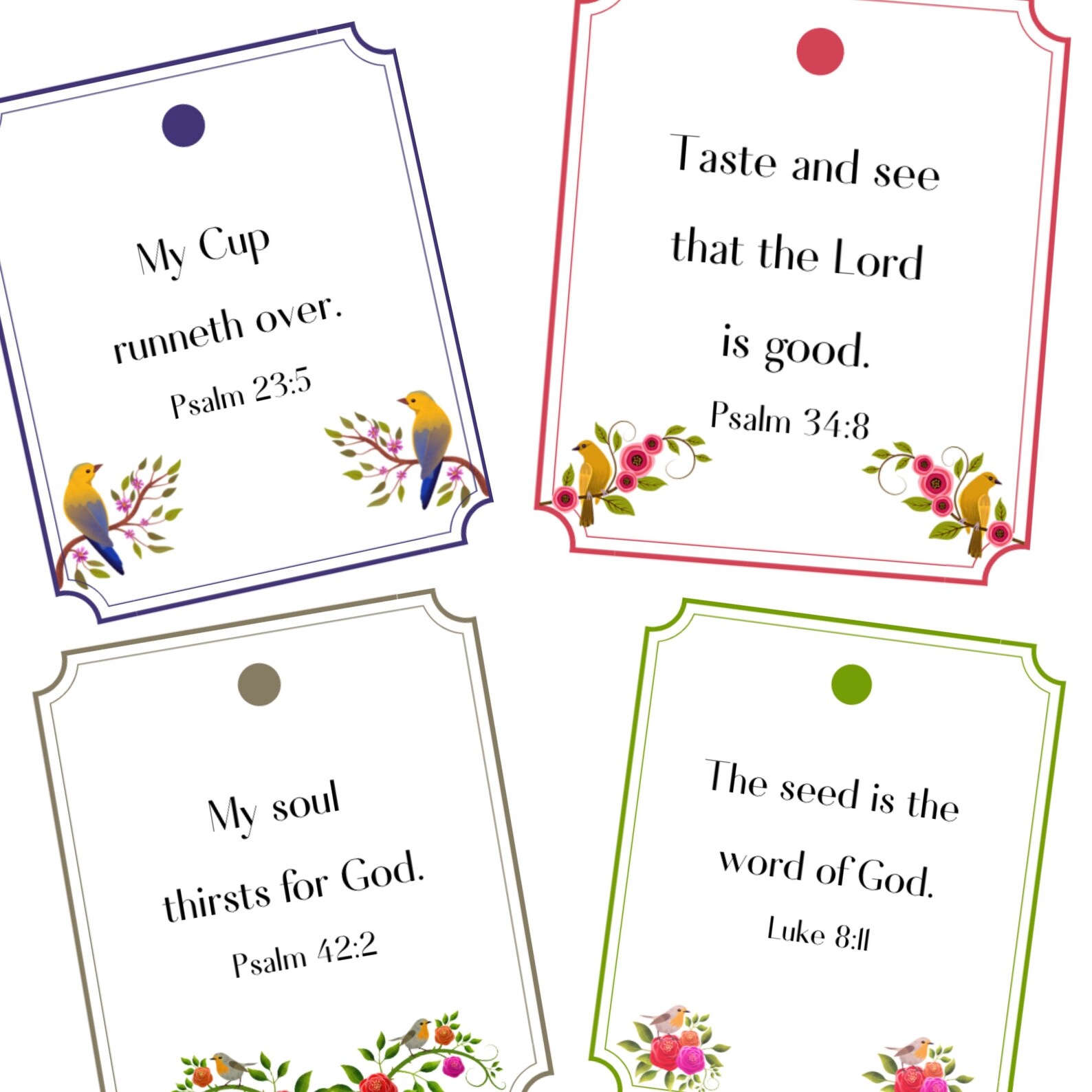 Scripture Tea Tags Printable Tea Tags Scripture Gift Tags - Etsy