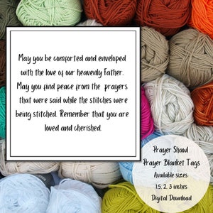 Prayer Shawl Tag | Prayer Blanket Tag | Tags For Crochet | Tags For Knitting | Scripture Tag | Prayer Tags