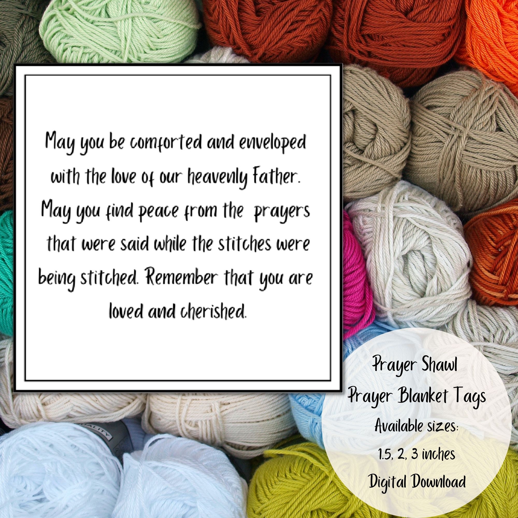 Prayer Shawl Tag Prayer Blanket Tag Tags for Crochet Tags for Knitting  Scripture Tag Prayer Tags 