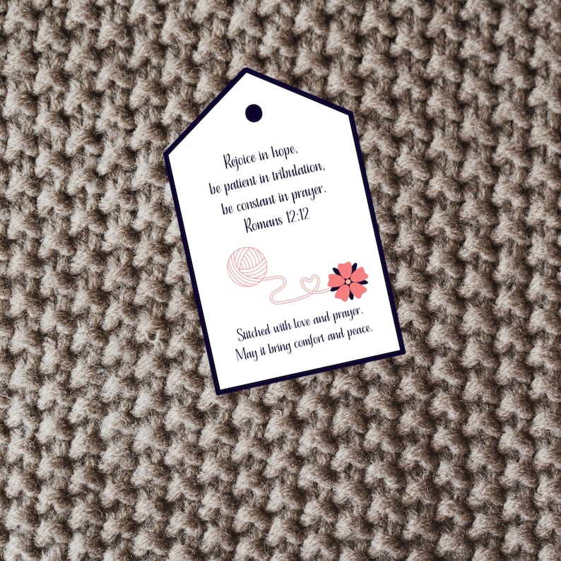 Prayer Shawl Scripture Tag Prayer Blankettags Tags for Crochet Tags for