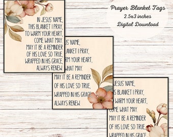 Etichetta con poesia per coperta di preghiera: regalo religioso (download digitale)