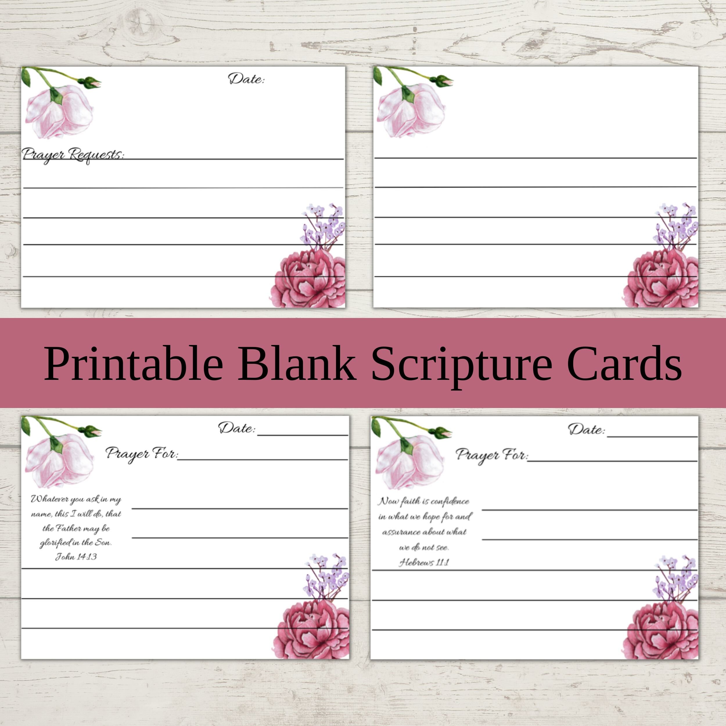 Blank Cards Blank Scripture Cards Blank Prayer Cards Etsy