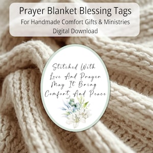 Prayer Shawl Tags Printable – Scripture Gift Tags for Crochet Ministries, Comfort Blanket & Church Prayer Shawls