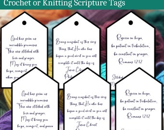 Prayer Shawl Scripture Tag | Prayer BlanketTags | Tags For Crochet | Tags For Knitting | Scripture Tag | Prayer Tags